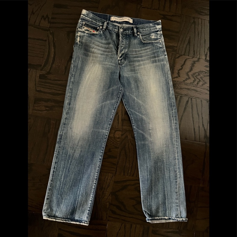 Diesel Kraft 34w 32L “grass stain” denim